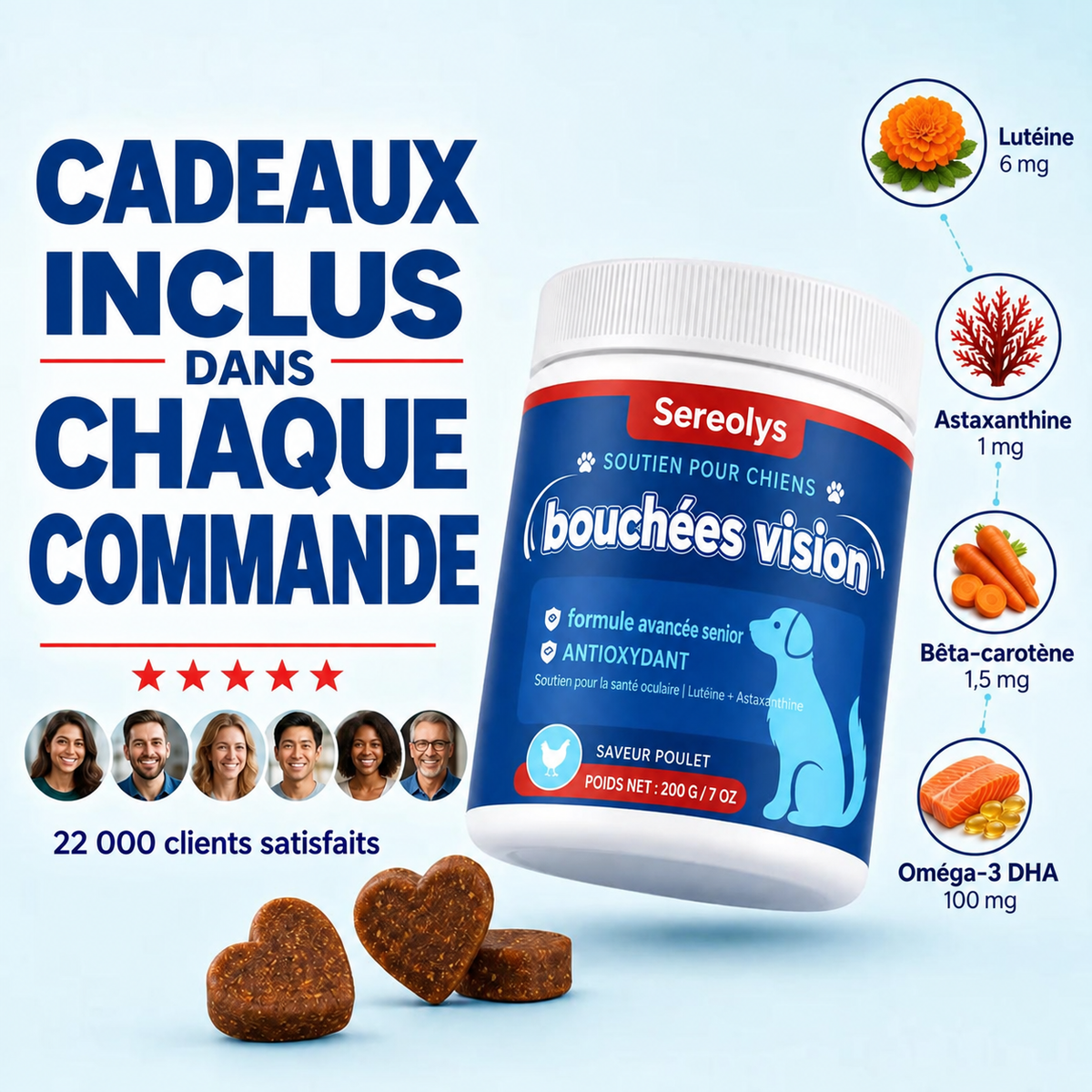 Viliora Bouchées Vision pour chiens